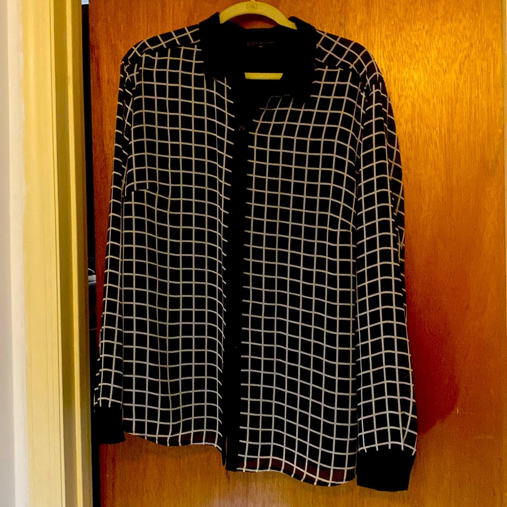 Sheer Jones New York button down blouse